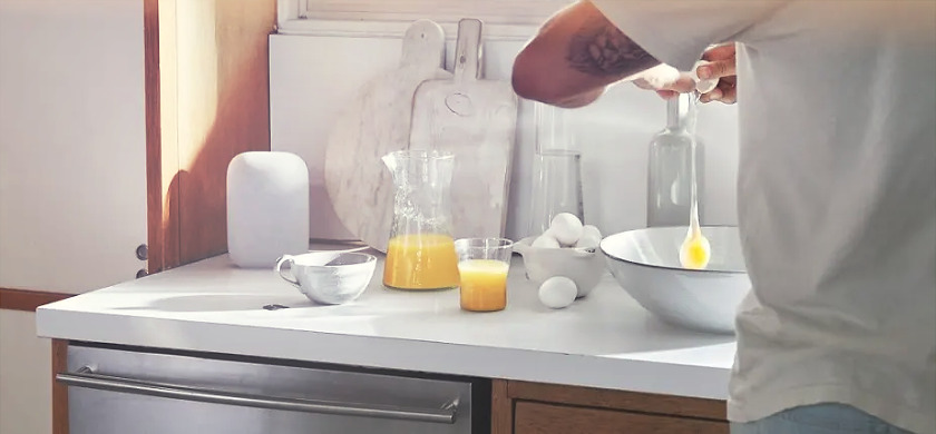 Google Nest Audiohelps in the kitchen