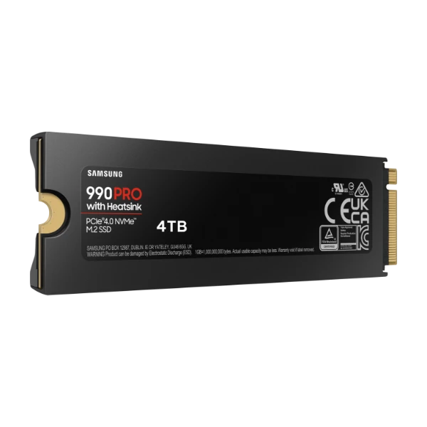 Samsung 990 PRO Heatsink M.2 PCIE 4.0 NVME 4 TB SSD - Power.no