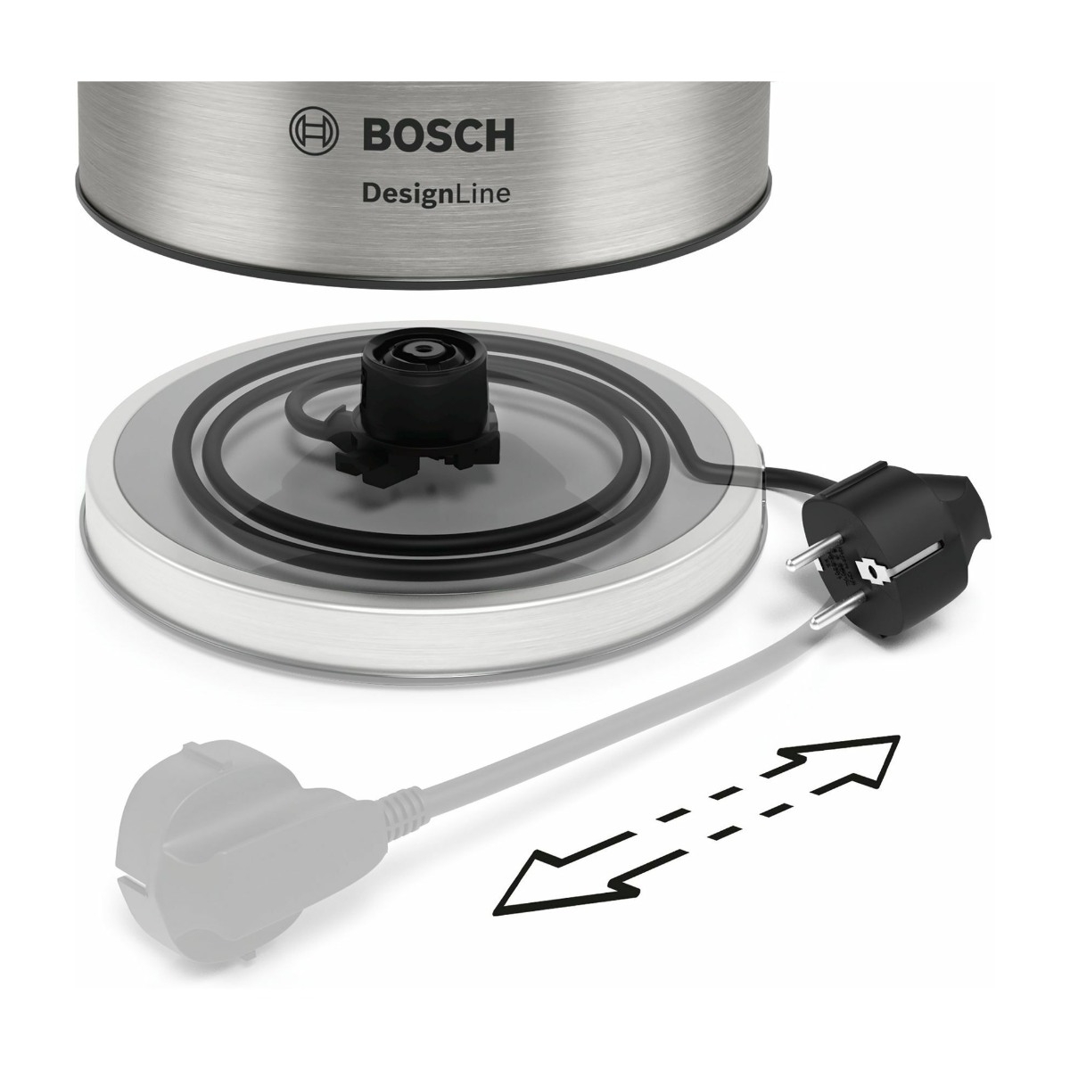 Bosch TWK5P480 elkedel, stål billede 5