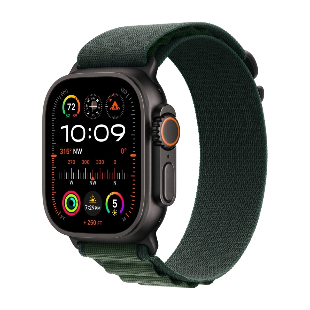Watch Ultra 2 49mm GPS+CEL (Black Titanium/Dark Green Alpine Loop) L