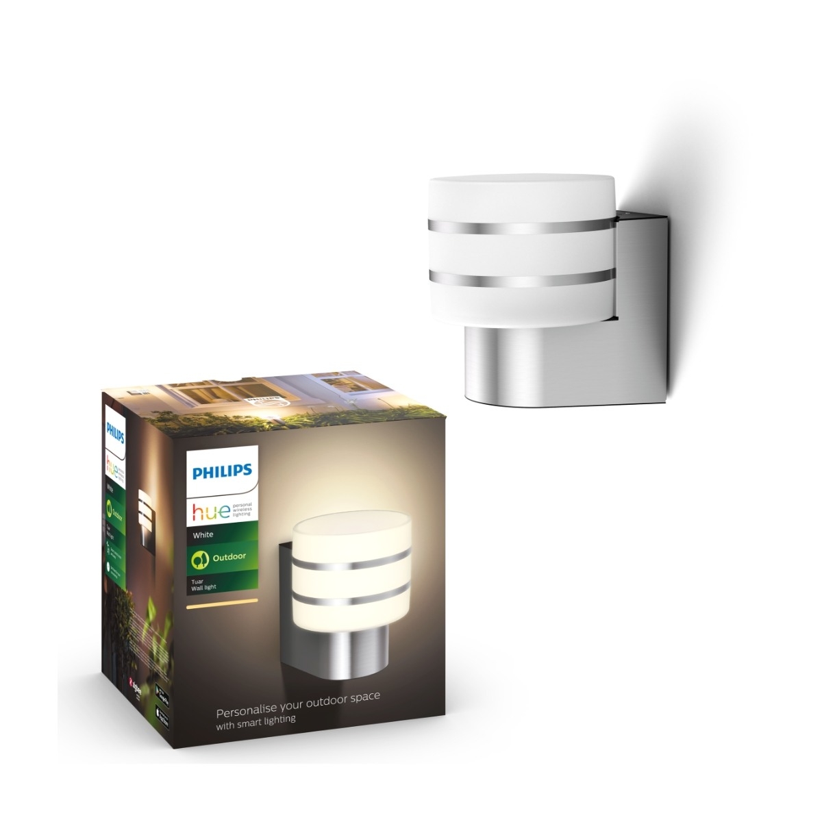 Hue W Tuar Vegglampe 1x9.5W Sølv - 60043