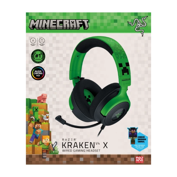 Razer Kraken V4 X Minecraft Edition gamingheadset - Power.se