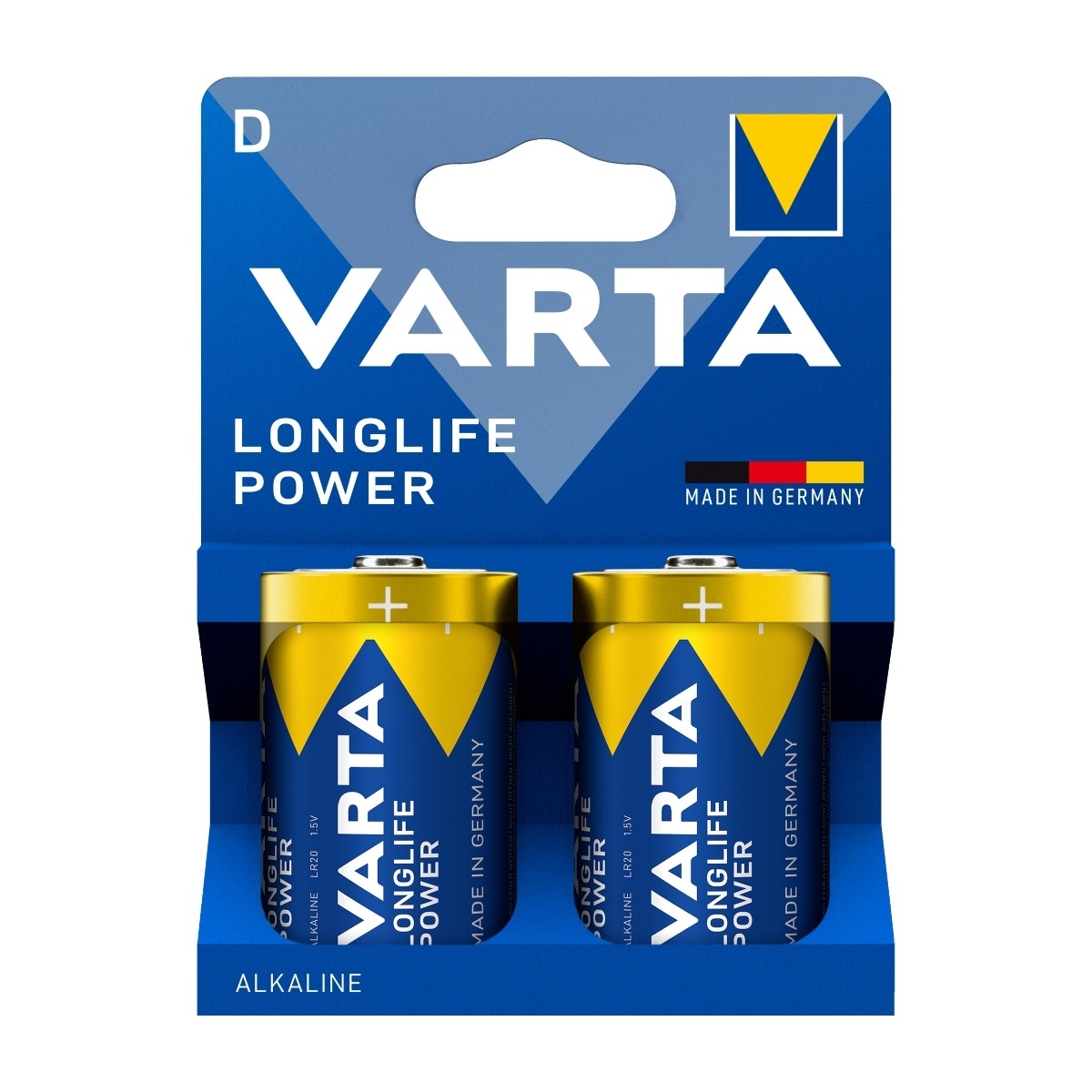 VARTA Longlife Power D-batteri, 2 stk