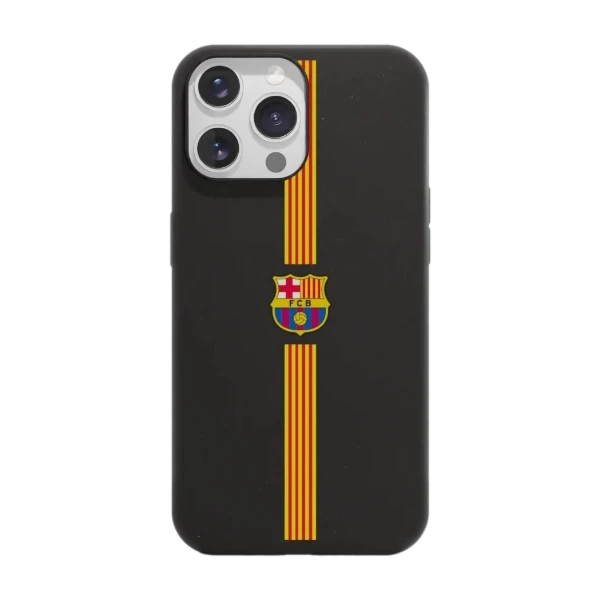 Phonecases3D iPhone 14 Pro FC Barcelona kompostoituva suojakuori, musta