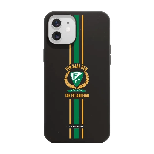 Phonecases3D iPhone 12 Färjestad BK kompostoituva suojakuori, musta