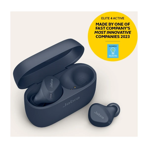 Jabra Elite 4 Active True Wireless ørepropper navy - Power.no