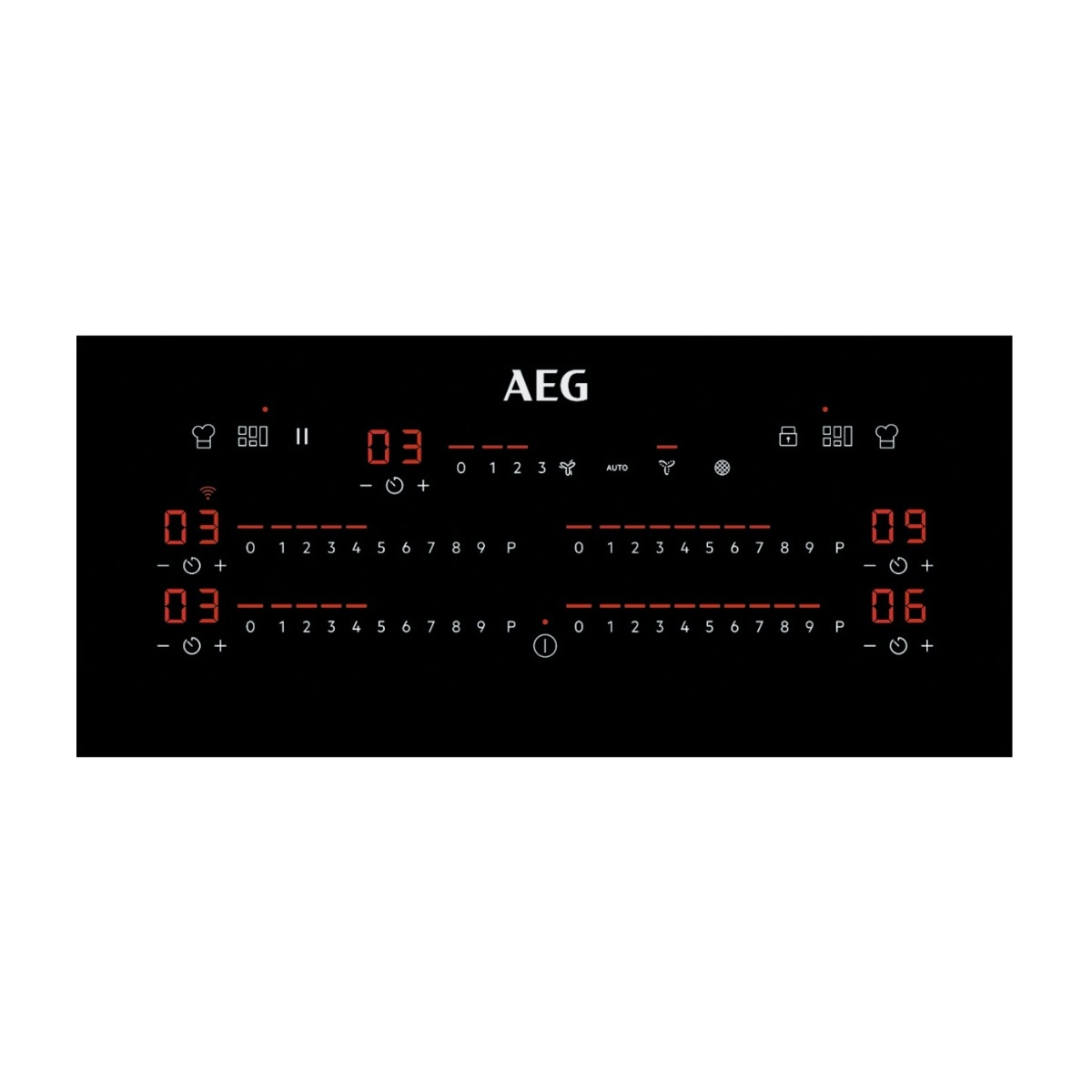 AEG 8000-serien CCS84779CB induktionskogeplade med integreret emhætte billede 4