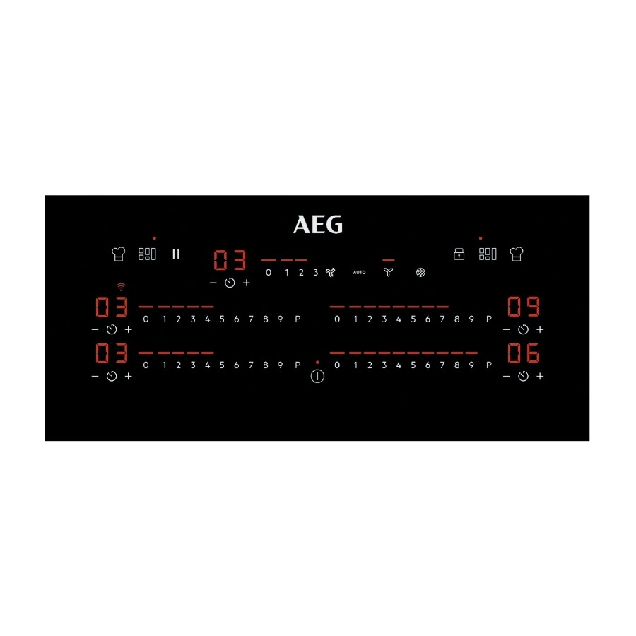 AEG 8000-serien CCS84779CB induktionskogeplade med integreret emhætte billede 6