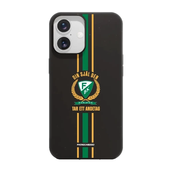 Phonecases3D iPhone 16 Färjestad BK kompostoituva suojakuori, musta