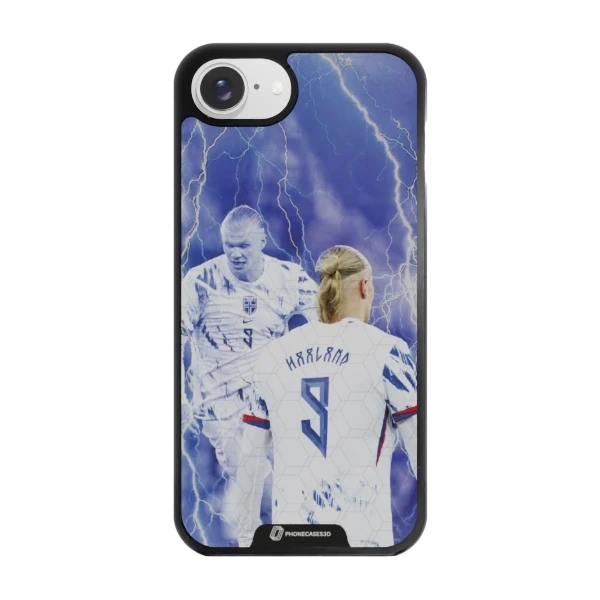 Phonecases3D iPhone 17e/16e Norges Fotballforbund Haaland -3D suojakuori, musta