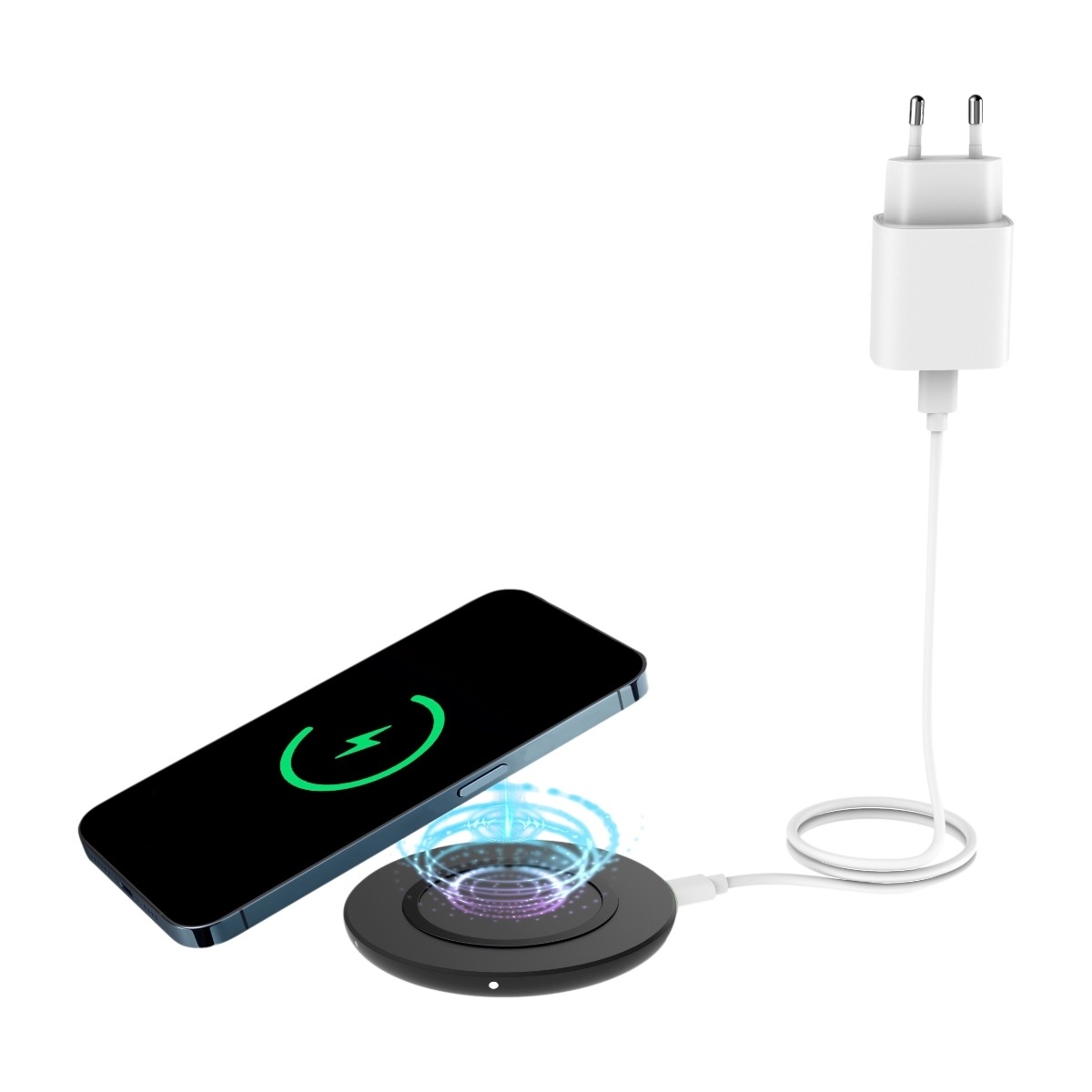Dacota Platinum trådløs oplader 15 W Kit, sort billede 1