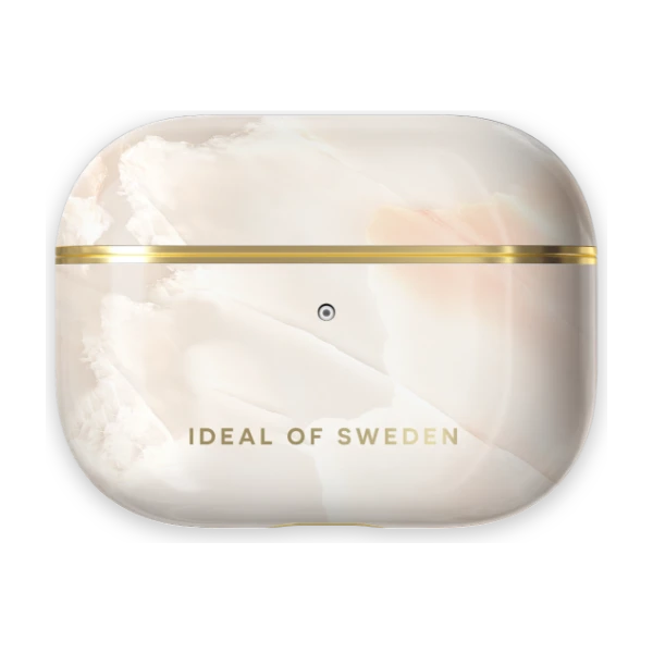 IDEAL OF SWEDEN AirPods Pro Gen 3 Hoes – Kunstleer, Krasbestendig, Dun Design, Roze Parelmoer, Compatibel Met Draadloos Opladen