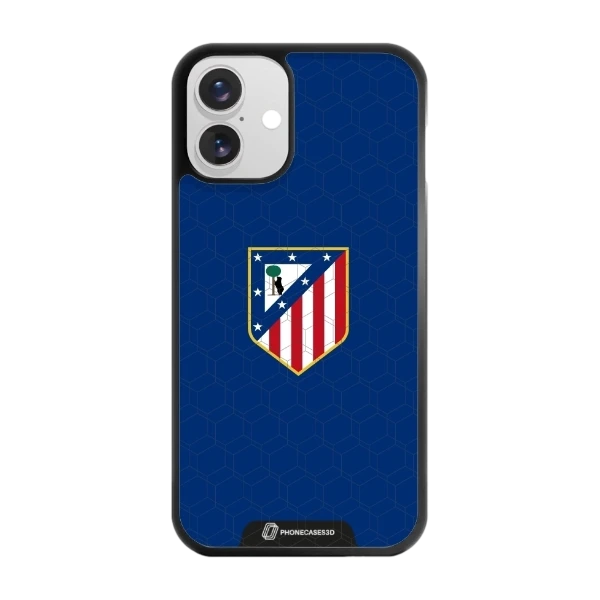 Phonecases3D iPhone 16 Plus Atlético de Madrid -3D suojakuori, musta