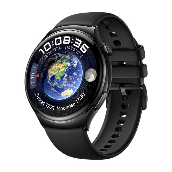 Watch 4 46mm Active - Steel Case with Black Fluoroelastomer Strap