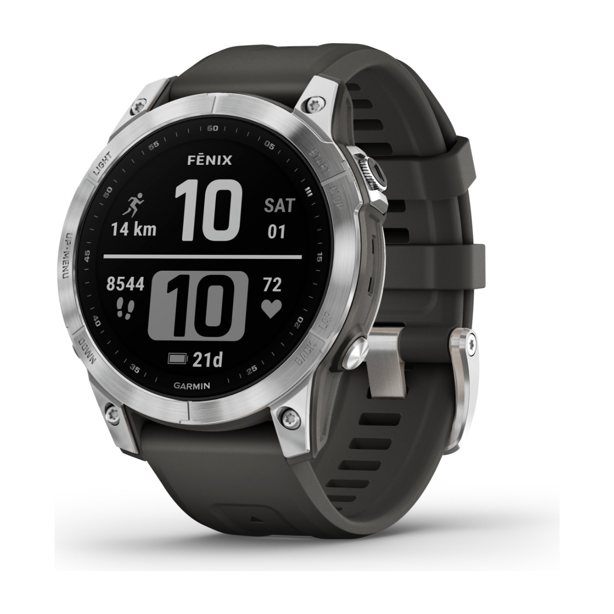 Garmin Fenix 7 sportsklokke, grafitt/sølv 47 mm - Power.no