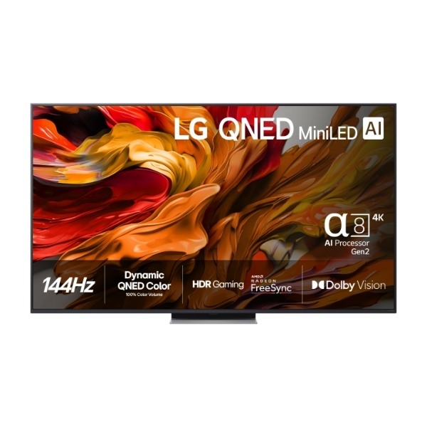 LG 65" 4K QNED evo Edge MiniLED TV 2025 65QNED87A6B (Siste sjanse - utgående produkt)