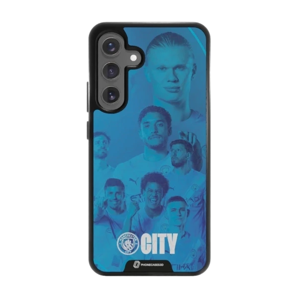Phonecases3D Samsung Galaxy S25+ Man City -3D suojakuori, musta
