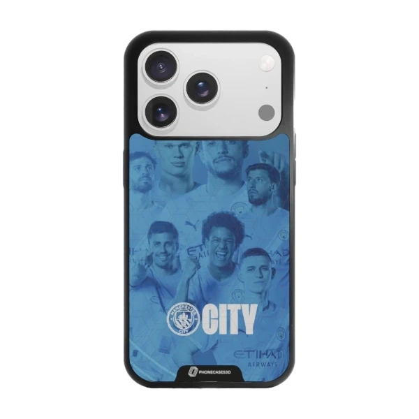 Phonecases3D iPhone 17 Pro Max Man City -3D suojakuori, musta