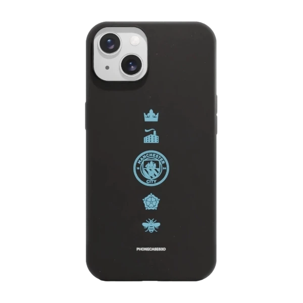 Phonecases3D iPhone 13 Man City kompostoituva suojakuori, musta