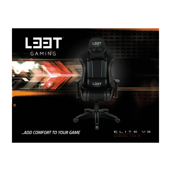 ELITE V3 GAMING CHAIR FABRIC RED