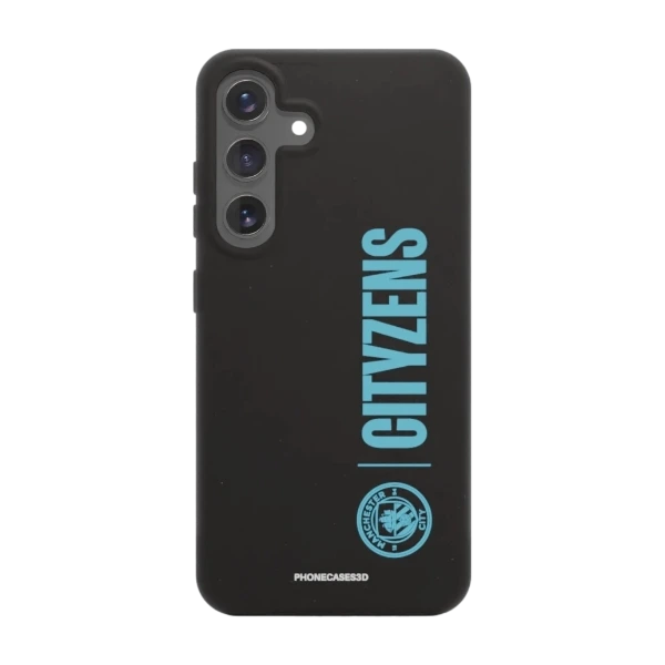 Phonecases3D Samsung Galaxy S25+ Man City kompostoituva suojakuori, musta