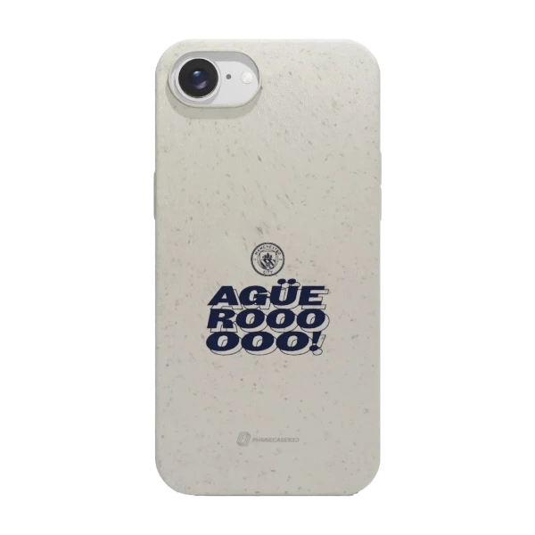 Phonecases3D iPhone 17e/16e Man City kompostoituva suojakuori, valkoinen