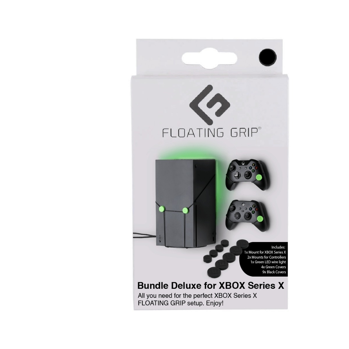 Floating Grip Xbox Series X bundle Deluxe Box veggfeste, svart