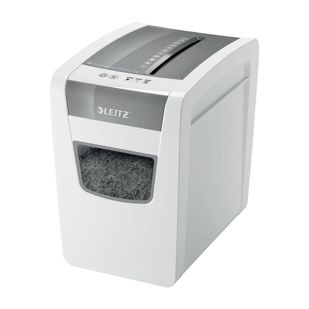 Leitz Iq Slim Office P-4 Makuleringsmaskin Kryssmakulering 22 cm, hvit