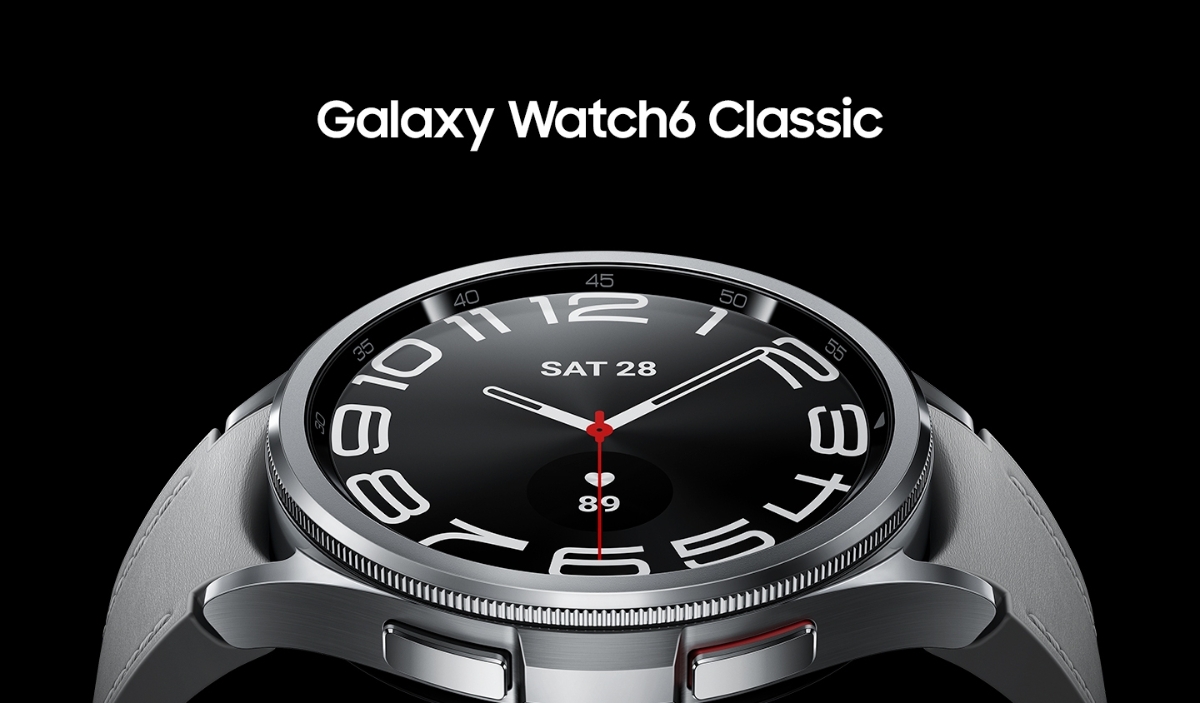 Samsung Galaxy Watch6 Classic marknadsföringsbild