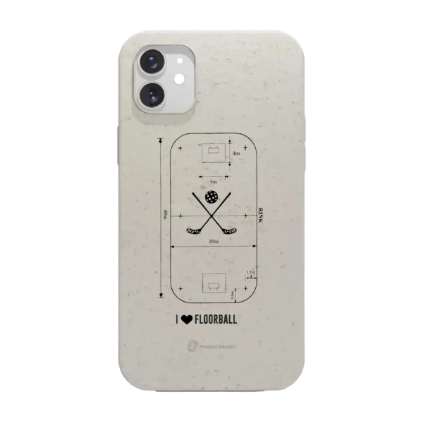 Phonecases3D iPhone 11 Pixbo IBK kompostoituva suojakuori, valkoinen