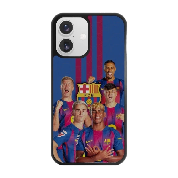 Phonecases3D iPhone 16 FC Barcelona -3D suojakuori, musta