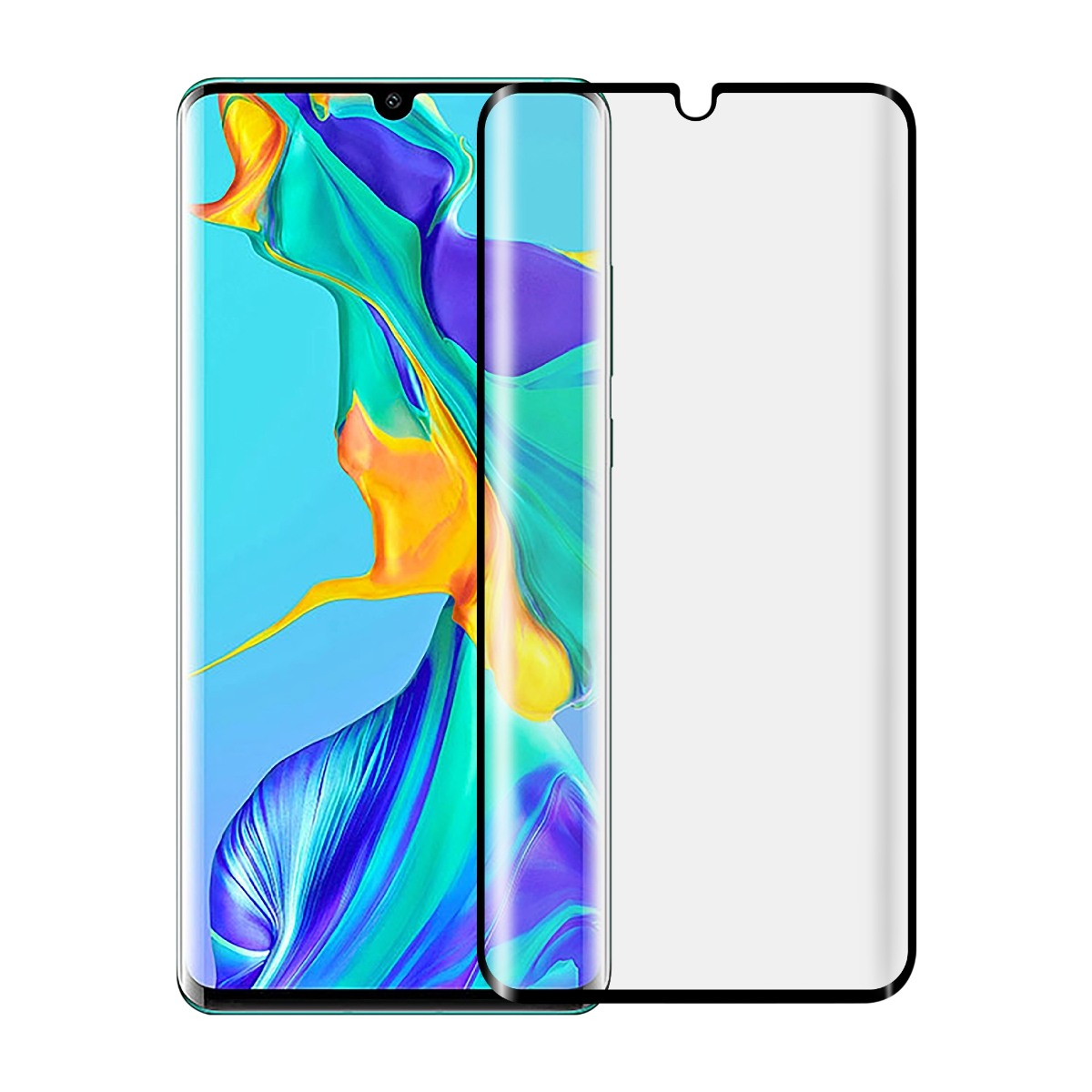 Dacota Platinum Huawei P30 Pro Tiger Glass 3D skjermbeskytter, svart