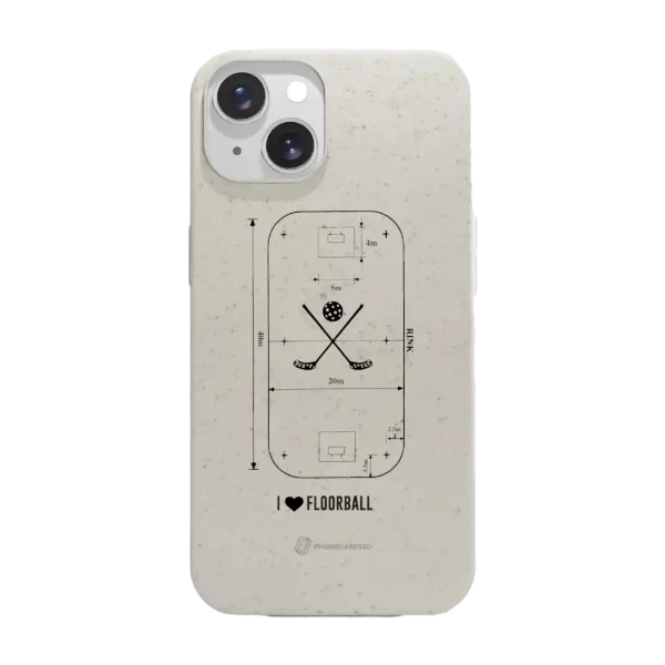 Phonecases3D iPhone 14 Pixbo IBK kompostoituva suojakuori, valkoinen