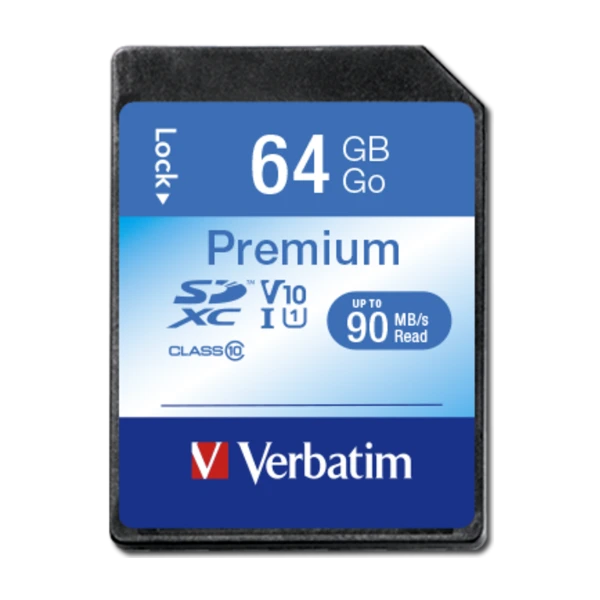 Verbatim Premium-minneskort 64 GB SDHC Class 10