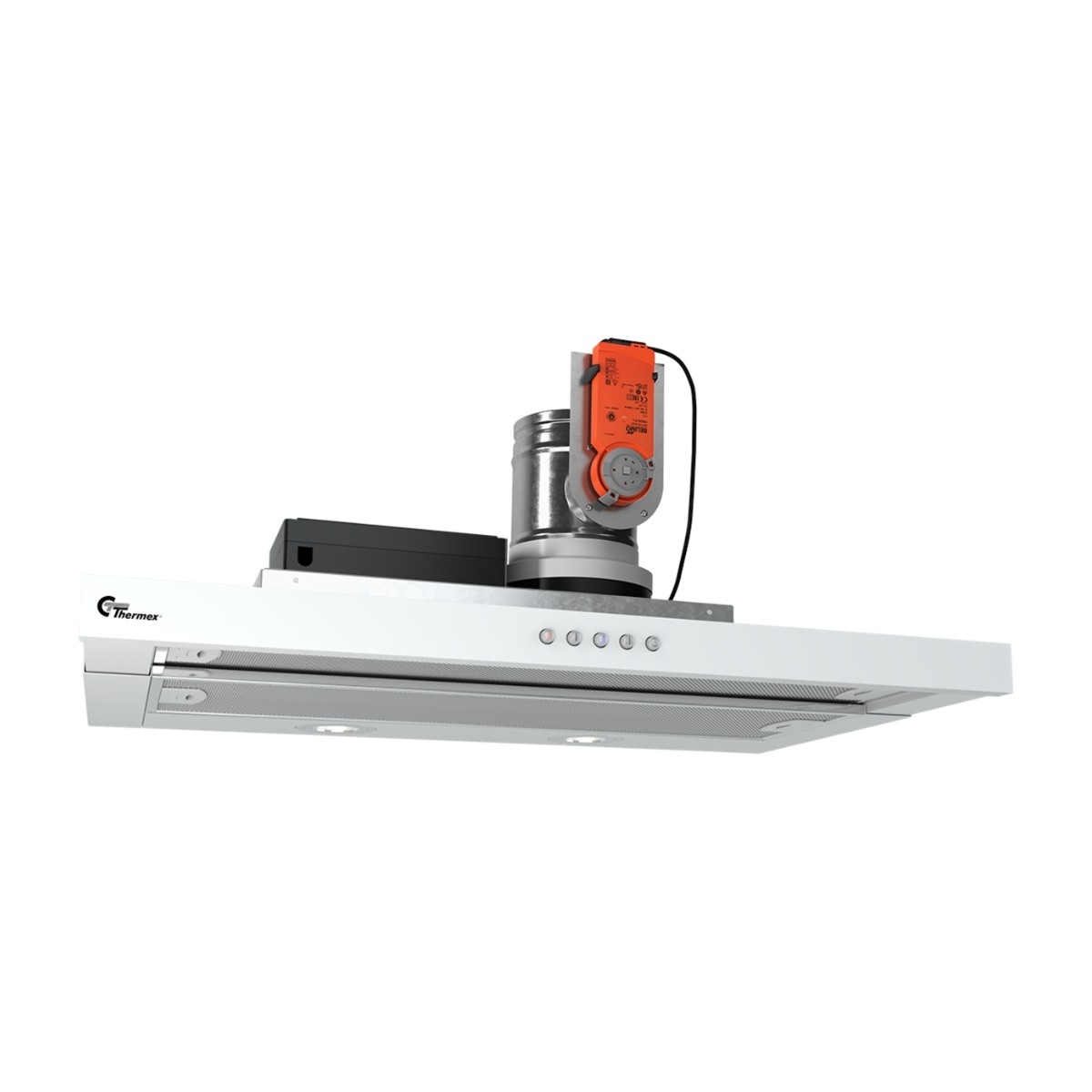 Thermex Design Line Central 8006 Villa emhætte, 60 cm hvid billede 1