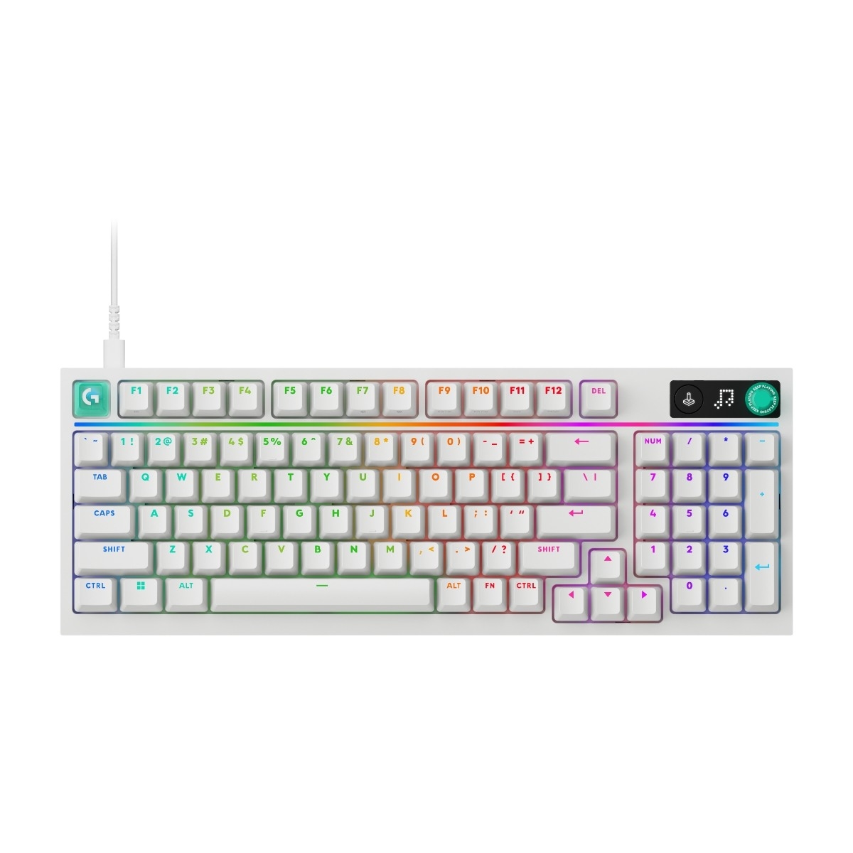 Logitech G316 X 98% gamingtastatur, hvit