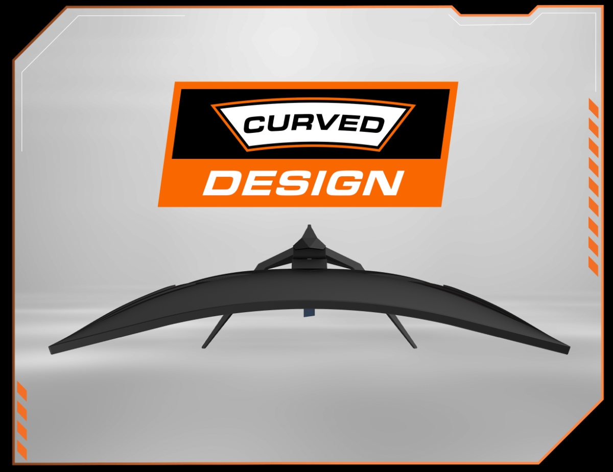 Curved design.