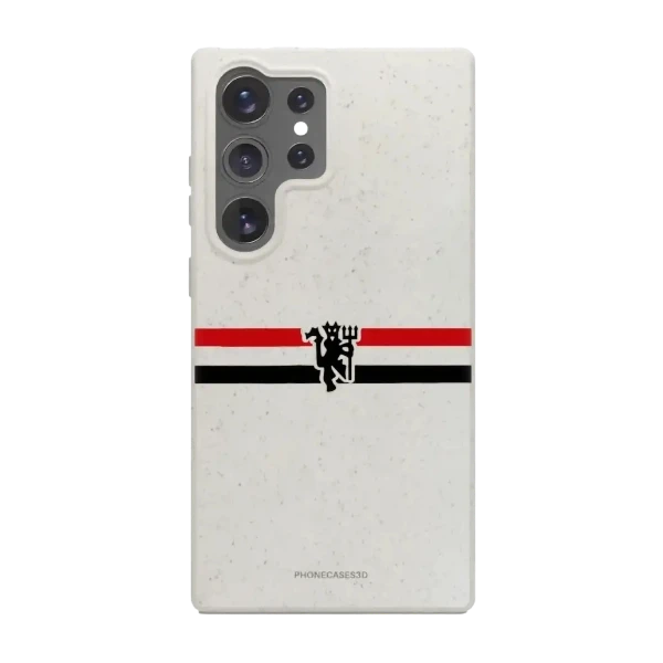 Phonecases3D Samsung Galaxy S25 Ultra Manchester United FC kompostoituva suojakuori, valkoinen