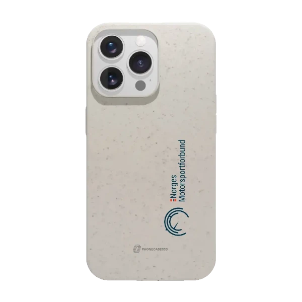 Phonecases3D iPhone 13 Pro Norges Motorsportforbund kompostoituva suojakuori, valkoinen