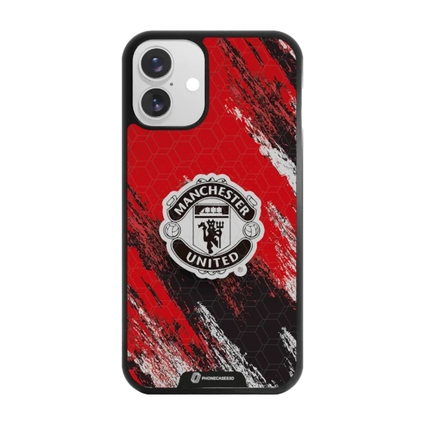 Phonecases3D iPhone 16 Plus Manchester United FC -3D suojakuori, musta