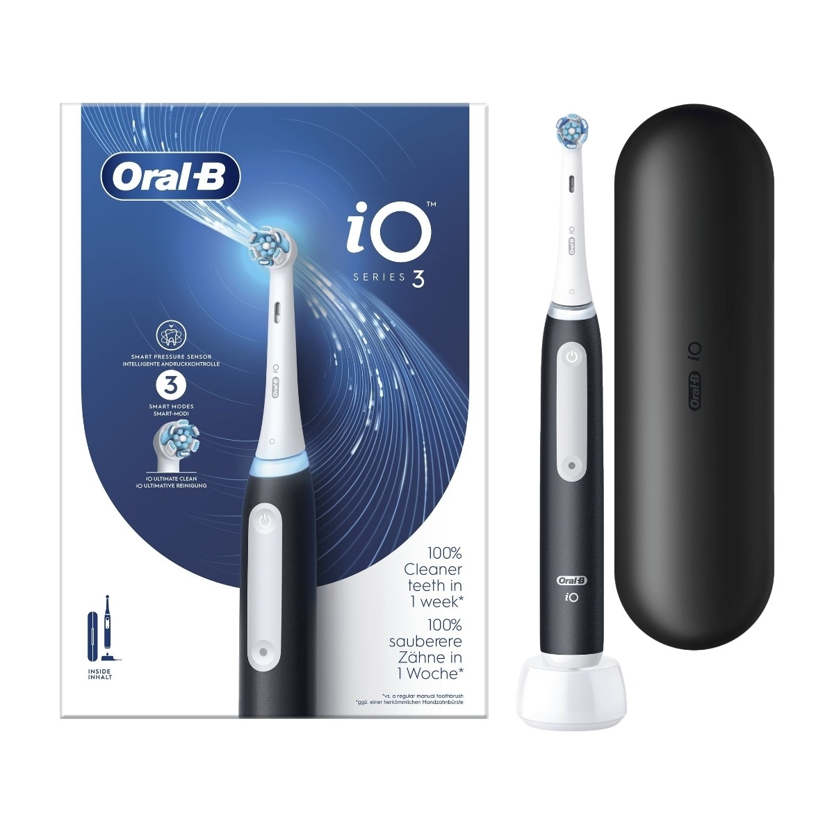 Braun  tannbørste + etui Magnet-Tec iO Series 3 sw + etui (8006540731536)