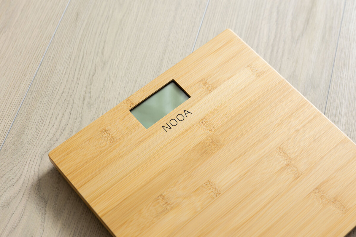 Close up of the personal scale and display