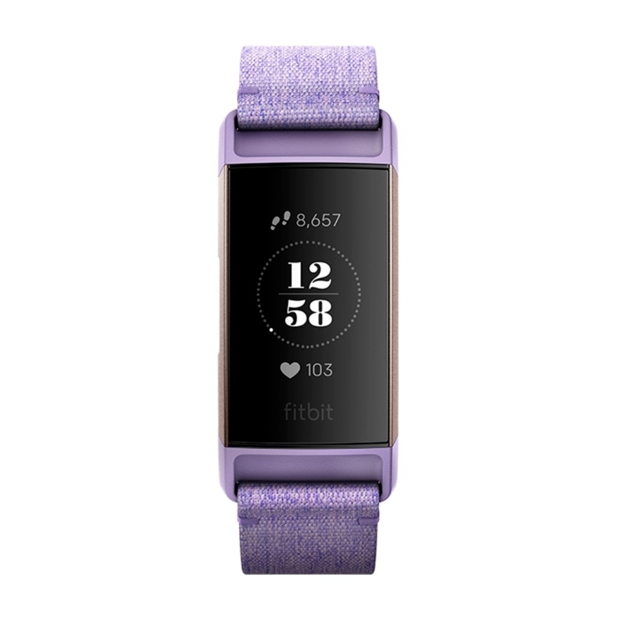 FITBIT CHARGE 3 W SPECIAL EDITION BAND LAVENDEL VEVET NFC Fitbit Charge 2 aktivitetsmåler rosegulllavendel (S
