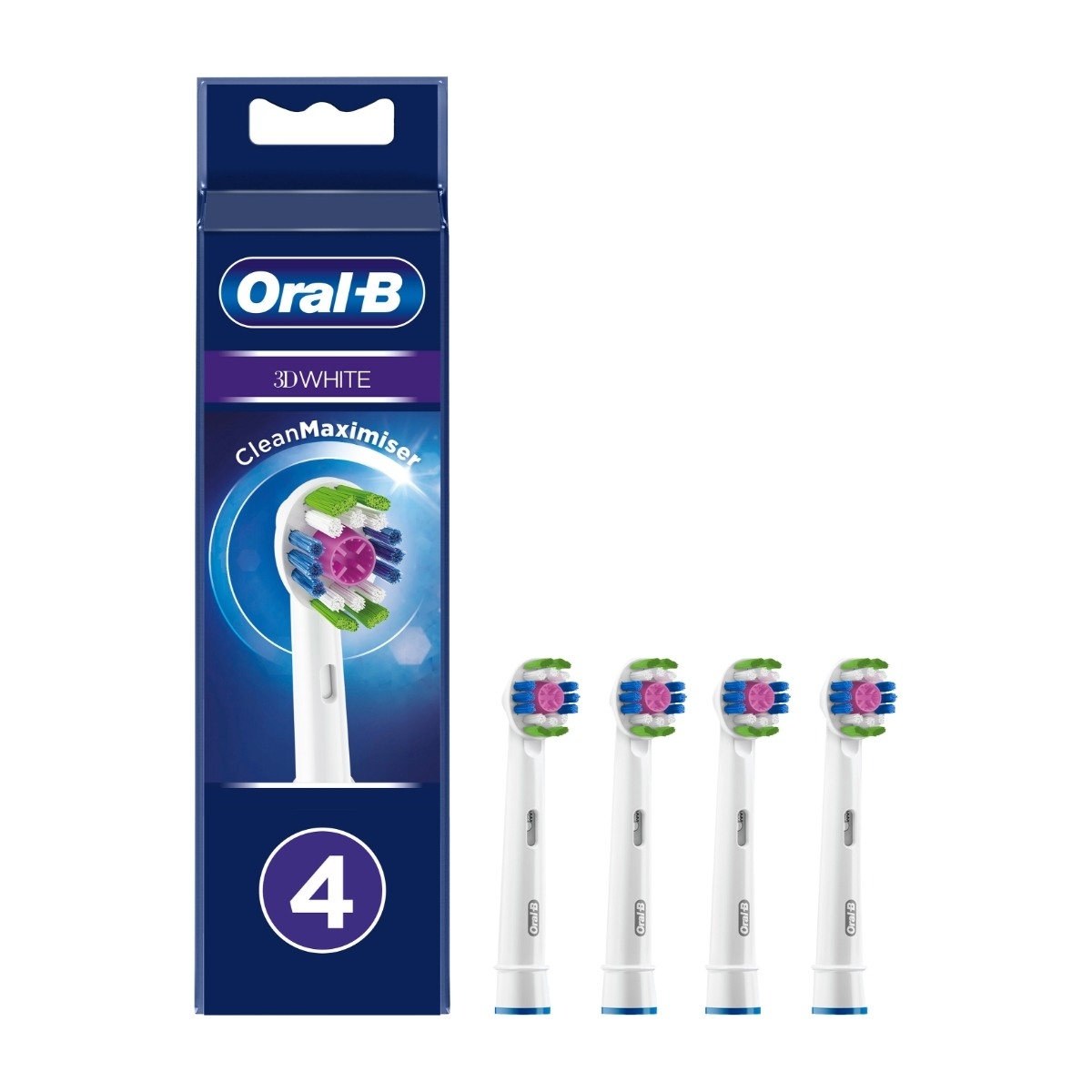 Oral-B 3D, white Borsthuvud 4 st