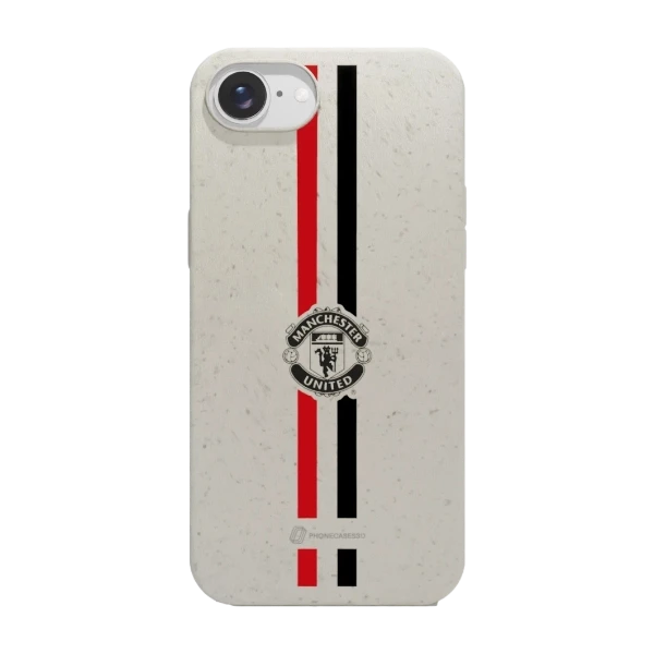 Phonecases3D iPhone 17e/16e Manchester United FC kompostoituva suojakuori, valkoinen
