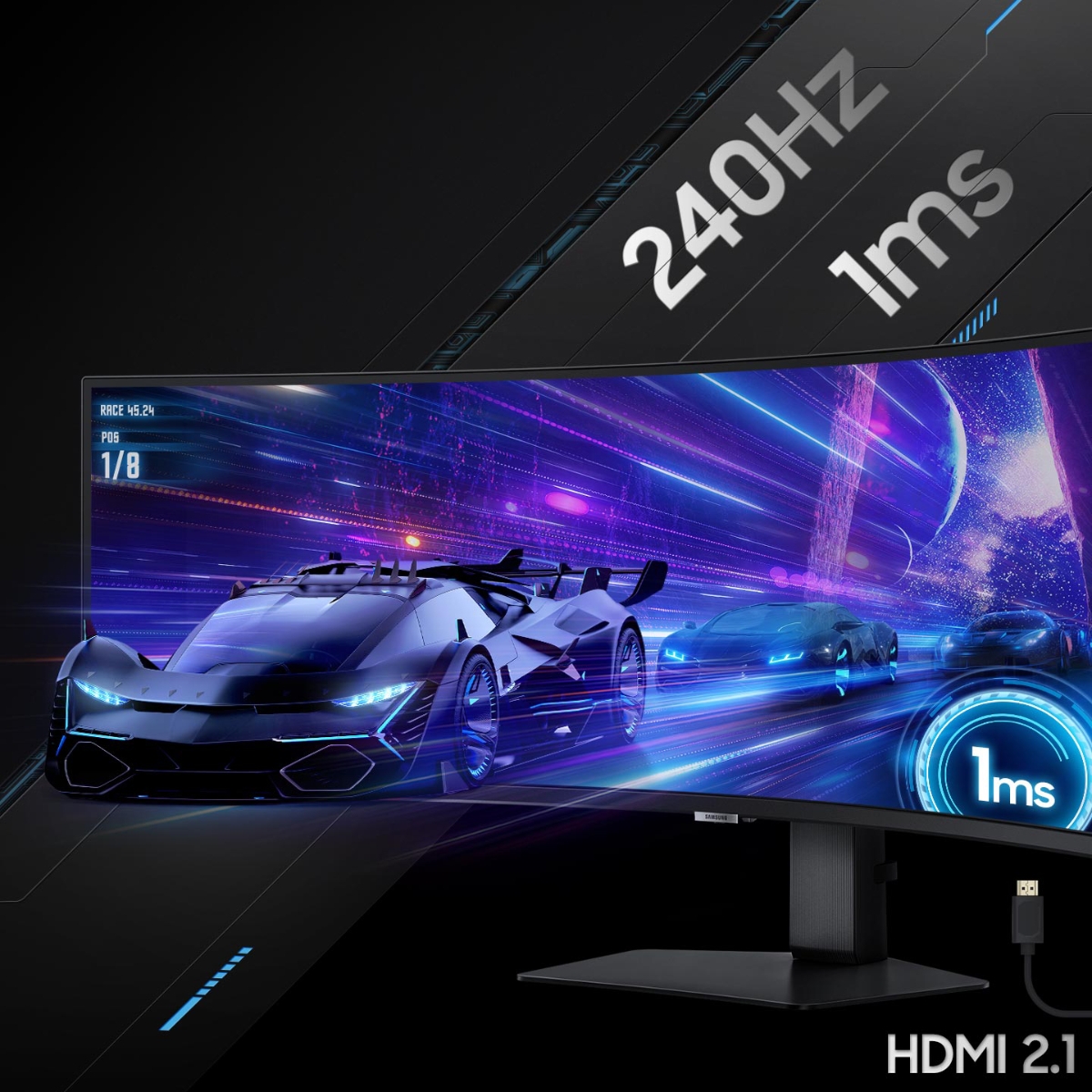 Samsung Odyssey G9 G95C 49" DQHD gamingskærm - POWER.dk