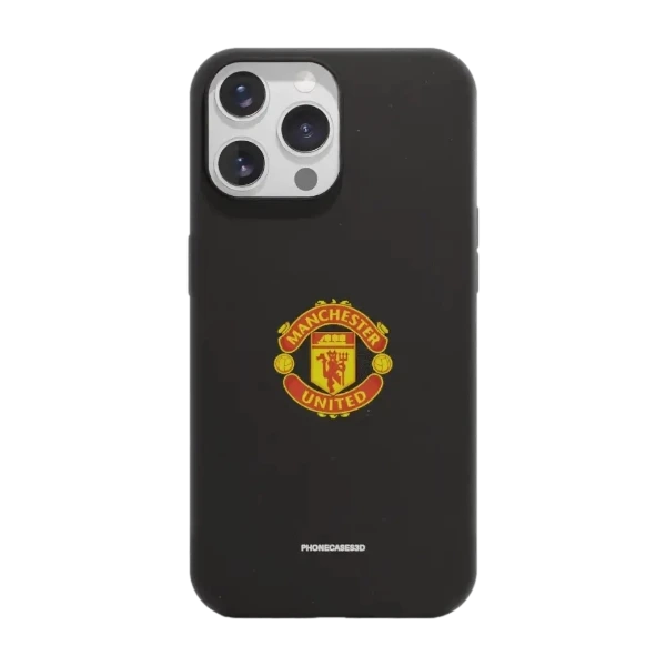 Phonecases3D iPhone 14 Pro Manchester United FC kompostoituva suojakuori, musta