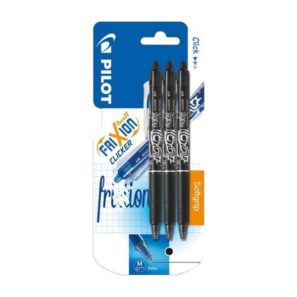Pilot Frixion Clicker 0,7 3 stk svart