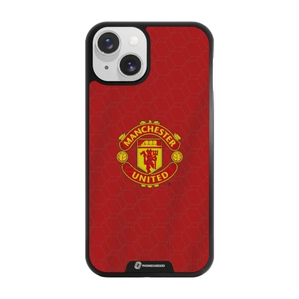 Phonecases3D iPhone 14 Manchester United FC -3D suojakuori, musta