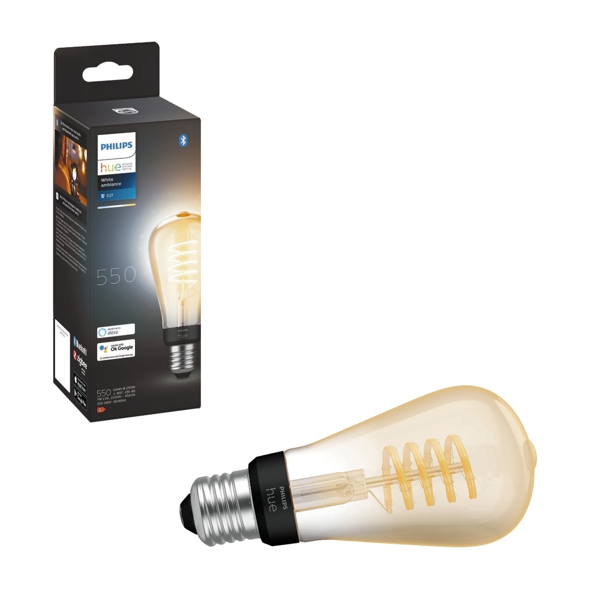 Filament ST64 E27 Smart LED-pære 550 lm